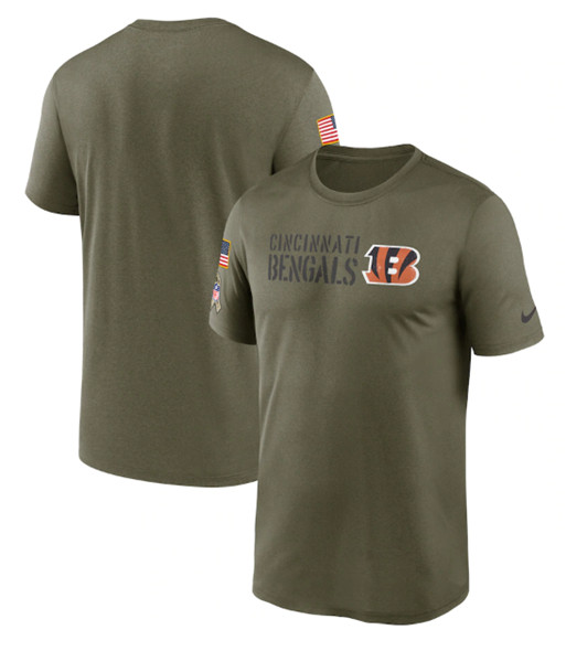 Men's Cincinnati Bengals 2022 Olive Salute to Service Legend Team T-Shirt